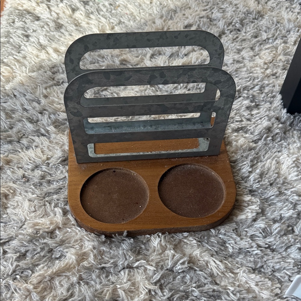 Better Homes And Gardens Metal and Wood Coaster Holder